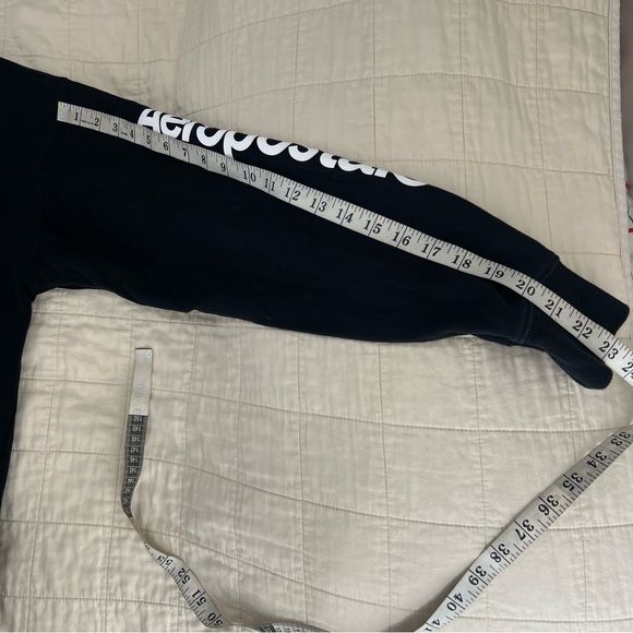 AEROPOSTALE Mens Black Full Zip Sweater Hoodie Size Small - Picture 10 of 11